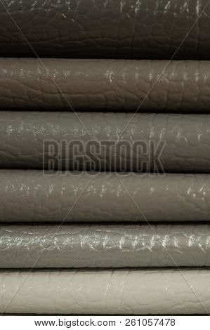 Catalog Of Multicolored Imitation Leather From Matting Fabric Texture Background, Leatherette Fabric