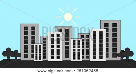 A 2d Picture Of A City That I Rendered In Blender.