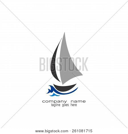 Creative Sample Design Sailing Logo Trasportation And Travel