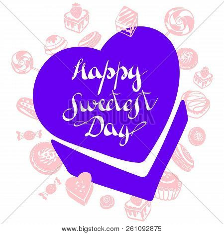 Candy Box Sweetest Day Logo. Simple Illustration Of Candy Box Sweetest Day Vector Logo For Web Desig