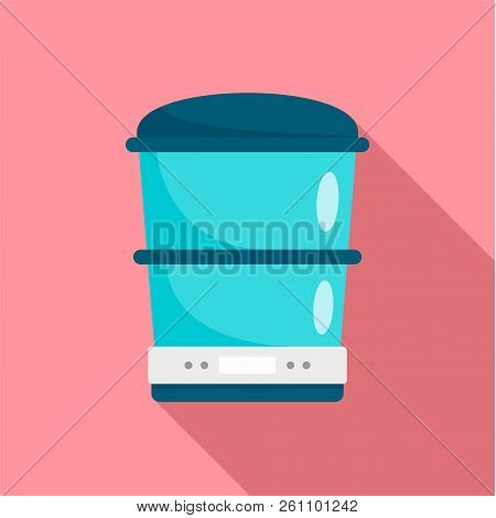 Food Processor Machine Icon. Flat Illustration Of Food Processor Machine Vector Icon For Web Design