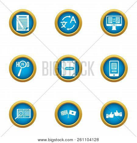 Idiom Icons Set. Flat Set Of 9 Idiom Vector Icons For Web Isolated On White Background