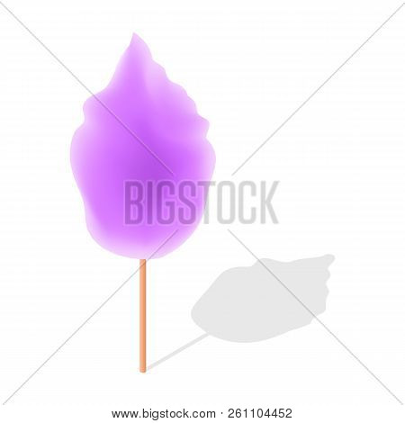 Candy Cotton Icon. Isometric Of Candy Cotton Vector Icon For Web Design Isolated On White Background