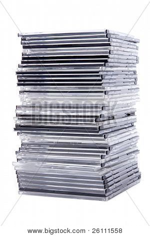 bunke CD bokse på hvid baggrund