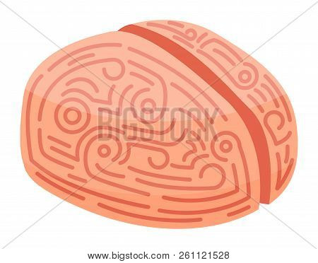 Artificial Brain Icon. Isometric Of Artificial Brain Vector Icon For Web Design Isolated On White Ba