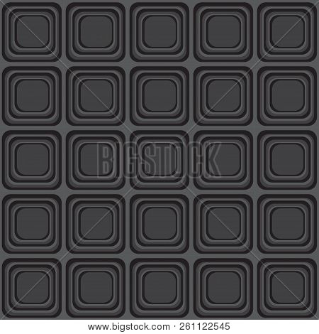 Vector Seamless Texture With Rounded Squares Looking Like Old Tv