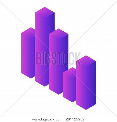 Column Graph Icon. Isometric Of Column Graph Vector Icon For Web Design Isolated On White Background