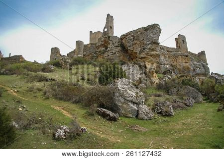 Image Of Medieval Castle In Calatanasor, Soria, Castilla Y Leon, Spain