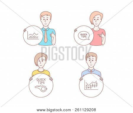 People Hand Drawn Style. Set Of Quickstart Guide, Trade Infochart And Tutorials Icons. Financial Dia