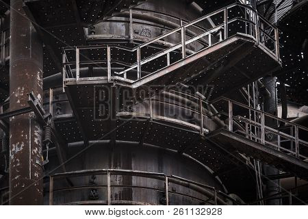 Ostrava, Czech Republic - August 21, 2018: Gas Cleaning Plant Lurgi In Lower Vitkovice, A National S