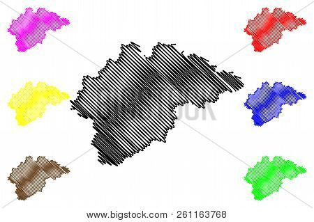 Novgorod Oblast (russia, Subjects Of The Russian Federation, Oblasts Of Russia) Map Vector Illustrat