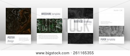 Abstract Cover. Beauteous Design Template. Suminagashi Marble Minimalistic Poster. Beauteous Trendy 