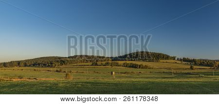 Meadows And Forest In Sumava National Park In South Of Bohemia