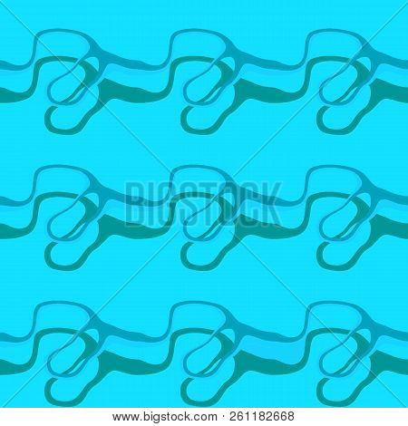 Seamless Pattern Background Of Multicolored Lines With Scribbler.