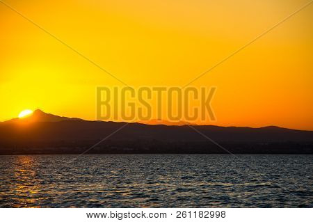 Sailing At Sunset In The Lagoon 
