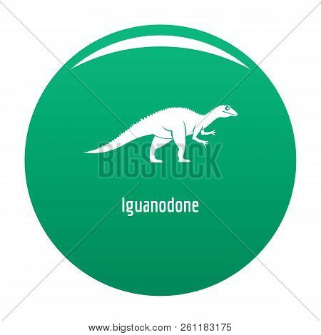 Iguanodone Icon. Simple Illustration Of Iguanodone Vector Icon For Any Design Green