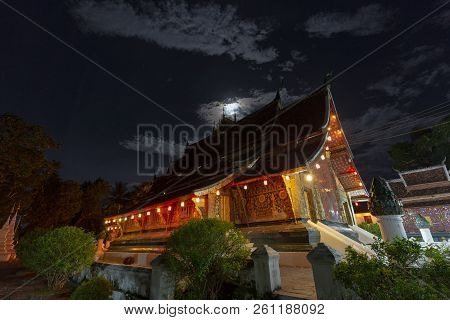 Wat Xiengthong In The Nights Leading Up To The End Of Buddhist Lent In Luang Prabang, Laos.