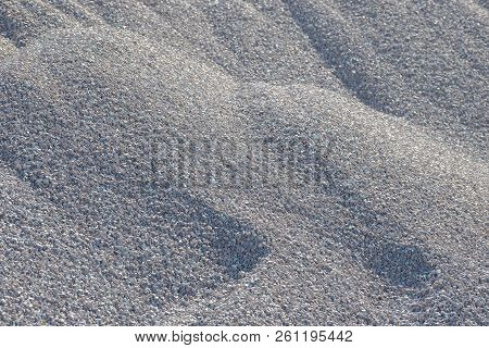 Breakstone Background. Road Gravel. Gravel Texture. Crushed Gravel Background. Piles Of Limestone Ro