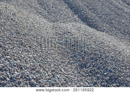 Breakstone Background. Road Gravel. Gravel Texture. Crushed Gravel Background. Piles Of Limestone Ro