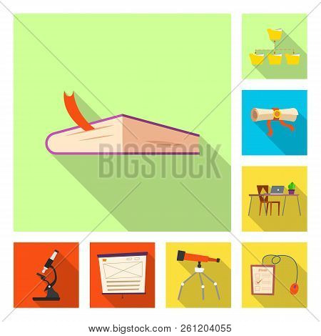 Vector Illustration Of Education And Learning Icon. Set Of Education And School Stock Vector Illustr