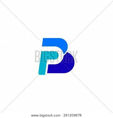 Letter Pb Design,letter Bp Design, Initials Pb Logo, Image Pb Blue, Pb Design Vector Eps10