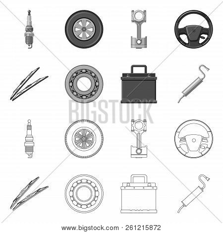Vector Design Of Auto And Part Logo. Collection Of Auto And Car Stock Symbol For Web.