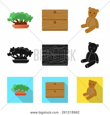 Vector Design Of Dreams And Night Symbol. Set Of Dreams And Bedroom Vector Icon For Stock.