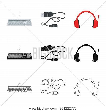 Vector Design Of Laptop And Device Symbol. Collection Of Laptop And Server Stock Vector Illustration