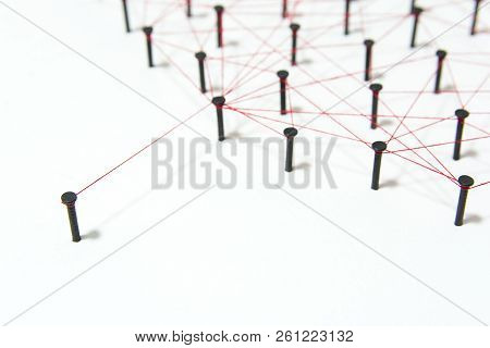 Linking Entities, Social Media, Communications Network, One Person Connected To The Rest Networks. N
