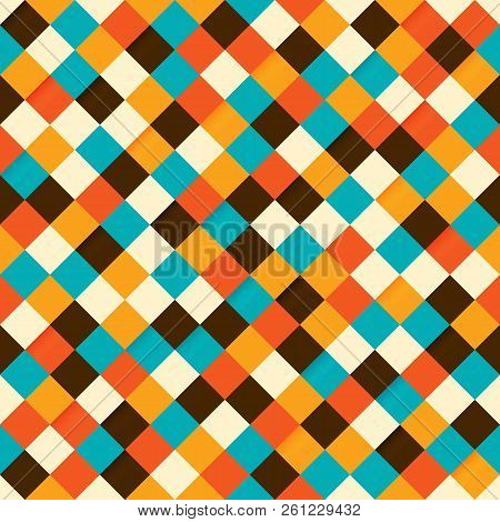 Geometric Shape Modern Retro Vintage Abstract Seamless Pattern Background. Design Element Can Be Use