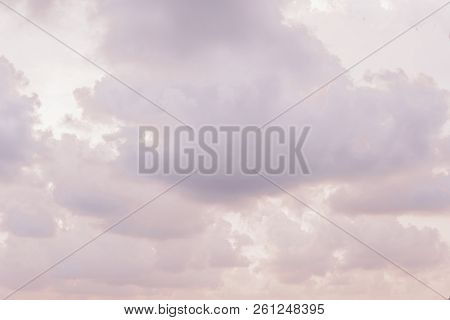 Cloudscape. Blue Sky And White Cloud. Sunny Day. Cumulus Cloud.