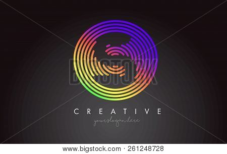 S Letter Logo Design With Colorful Rainbow Circular Shapes. Vigrant Circle Letter Logo Vector Illust