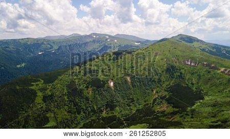 View Of The Mountains From A Bird's Eye View