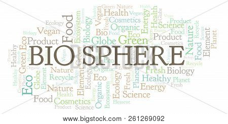 Bio Sphere Word Cloud. Wordcloud Made With Text Only.