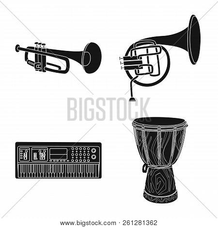 Vector Illustration Of Music And Tune Symbol. Collection Of Music And Tool Vector Icon For Stock.