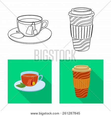 Vector Design Of Drink And Bar Icon. Set Of Drink And Party Vector Icon For Stock.