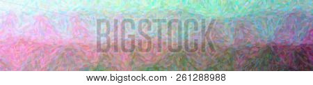 Illustration Of Red And Green Impressionist Pointlilism Background, Abstract Paint