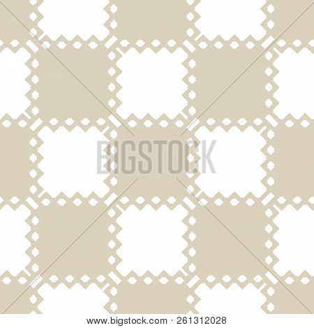 Retro Vintage Background. Vector Checkered Geometric Seamless Pattern With Staggered Squares, Repeat