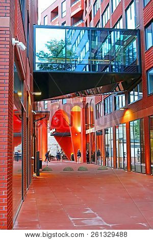 Tallinn, Estonia - August 30, 2018: Modern Architecture Of Metropol Hotel In Rotermann Quarter