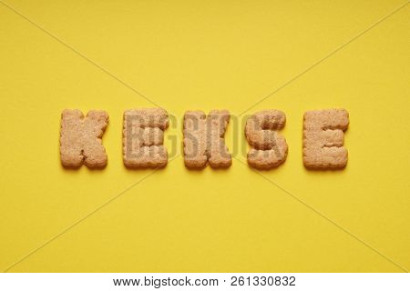 Kekse Is The German Word For Cookies Or Biscuits, Spelled Out With Cookie Letters Or Characters On Y