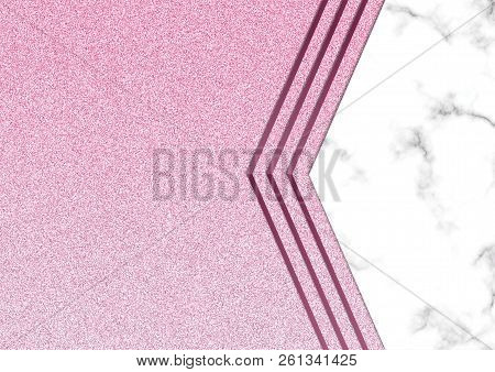 Pink Glitter Marble Blackground, Shimmer Glitter Texture, Template Presentation