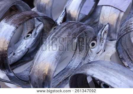 Fresh Fish For Sale In The Fish Market Of Catania, Sicily