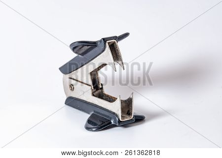 Anti-stapler On A White Background Close Up