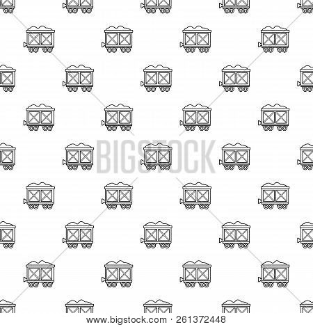 Railway Wagon Pattern Vector Seamless Repeating For Any Web Design