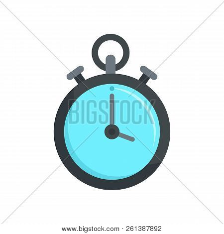 Contraceptive Stopwatch Icon. Flat Illustration Of Contraceptive Stopwatch Icon For Web Design