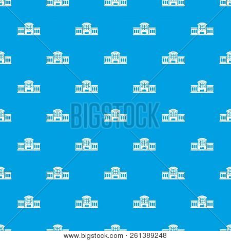 Railway Station Pattern Vector Seamless Blue Repeat For Any Use