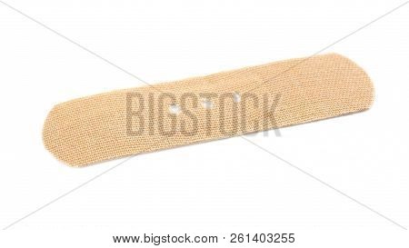 Adhesive Plaster On White Background. Medical Item
