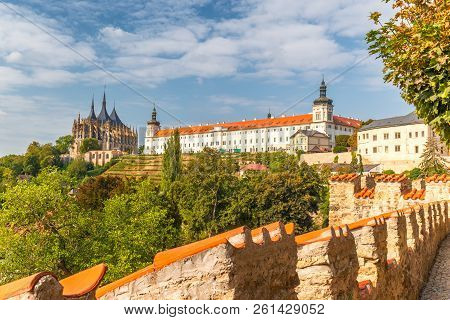 The Cathedral Of St Barbara And Jesuit College In Kutna Hora, Czech Republic, Europe.