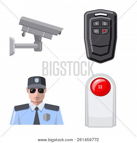 Vector Illustration Of Office And House Symbol. Set Of Office And System Vector Icon For Stock.