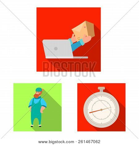 Isolated Object Of Goods And Cargo Logo. Set Of Goods And Warehouse Stock Vector Illustration.